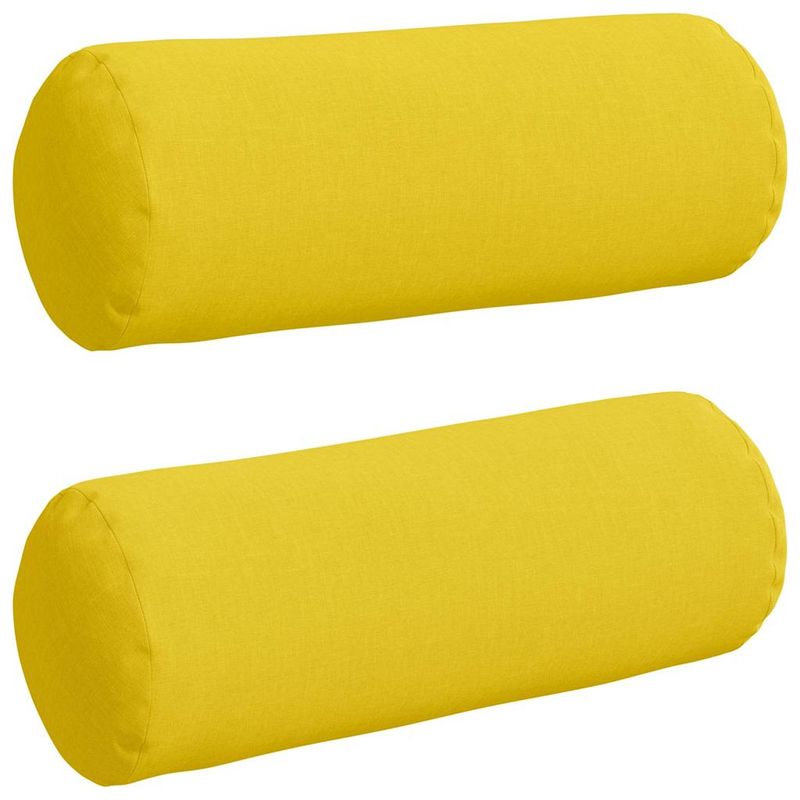 Casa si Gradina - Textile si covoare - Perne si pilote - Perne decorative - Perne Bolster 2 pcs Galben Deschis Ø 25 x 70 cm tesatura - Infinity.ro