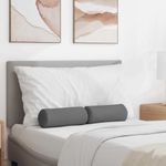 Casa si Gradina - Textile si covoare - Perne si pilote - Perne decorative - Perne Bolster 2 pcs Gri inchis Ø 15 x 40 cm tesatura - Infinity.ro