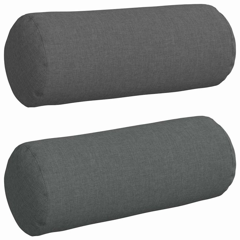Casa si Gradina - Textile si covoare - Perne si pilote - Perne decorative - Perne Bolster 2 pcs Gri inchis Ø 15 x 40 cm tesatura - Infinity.ro