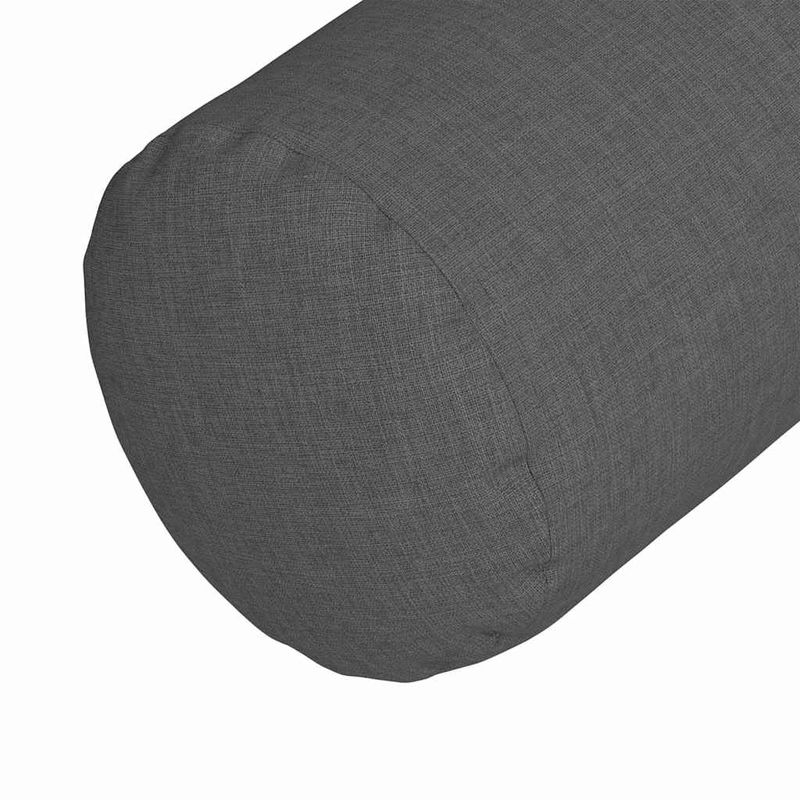 Casa si Gradina - Textile si covoare - Perne si pilote - Perne decorative - Perne Bolster 2 pcs Gri inchis Ø 15 x 40 cm tesatura - Infinity.ro