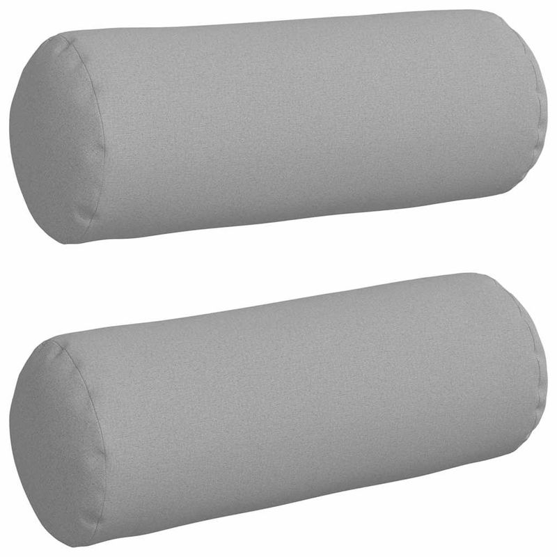 Casa si Gradina - Textile si covoare - Perne si pilote - Perne decorative - Perne Bolster 2 pcs Gri nori Ø 25 x 70 cm tesatura - Infinity.ro