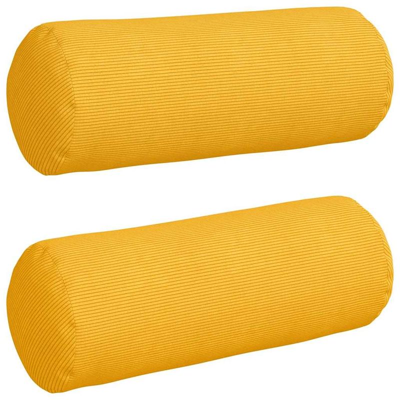 Casa si Gradina - Textile si covoare - Perne si pilote - Perne decorative - Perne Bolster 2 pcs Galben Deschis Ø 25 x 70 cm - Infinity.ro