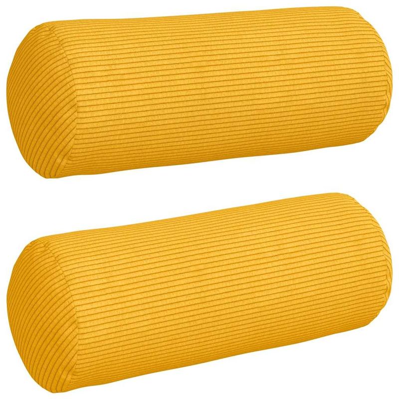 Casa si Gradina - Textile si covoare - Perne si pilote - Perne decorative - Perne Bolster 2 pcs Galben Deschis Ø 15 x 40 cm - Infinity.ro