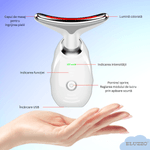 Ingrijire personala si Cosmetice - Aparate & accesorii ingrijire personala - Aparate cosmetice - Aparate intretinere si ingrijire corporala - Aparat Profesional Antirid si Intretinerea Tenului ELUZZO®, pentru Ingrijire Fata si Gat, 7 Terapii Diferite LED - Infinity.ro