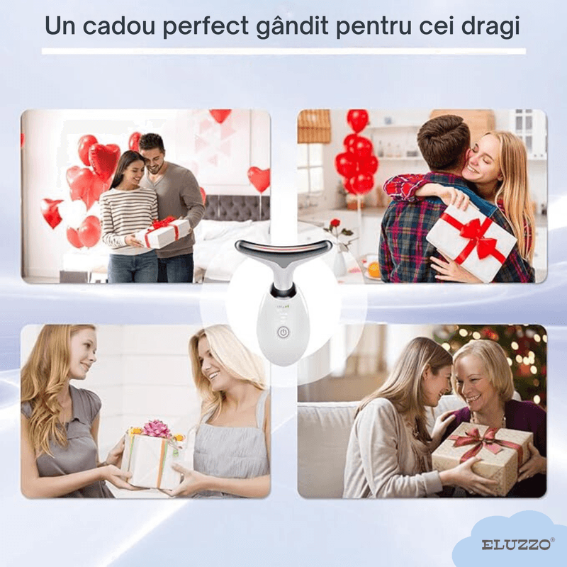Ingrijire personala si Cosmetice - Aparate & accesorii ingrijire personala - Aparate cosmetice - Aparate intretinere si ingrijire corporala - Aparat Profesional Antirid si Intretinerea Tenului ELUZZO®, pentru Ingrijire Fata si Gat, 7 Terapii Diferite LED - Infinity.ro