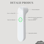 Jucarii, Copii si Bebe - Igiena si ingrijire - Accesorii ingrijire copii - Termometre copii - Termometru Digital ELUZZO®, Infrarosu, pentru Copii si Adulti, fara Contact, Afisaj LED, Alarma Febra si Mod Silentios - Infinity.ro