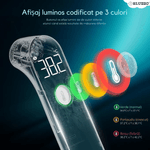 Jucarii, Copii si Bebe - Igiena si ingrijire - Accesorii ingrijire copii - Termometre copii - Termometru Digital ELUZZO®, Infrarosu, pentru Copii si Adulti, fara Contact, Afisaj LED, Alarma Febra si Mod Silentios - Infinity.ro