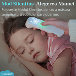 Jucarii, Copii si Bebe - Igiena si ingrijire - Accesorii ingrijire copii - Termometre copii - Termometru Digital ELUZZO®, Infrarosu, pentru Copii si Adulti, fara Contact, Afisaj LED, Alarma Febra si Mod Silentios - Infinity.ro