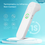 Jucarii, Copii si Bebe - Igiena si ingrijire - Accesorii ingrijire copii - Termometre copii - Termometru Digital ELUZZO®, Infrarosu, pentru Copii si Adulti, fara Contact, Afisaj LED, Alarma Febra si Mod Silentios - Infinity.ro