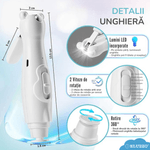 Jucarii, Copii si Bebe - Igiena si ingrijire - Accesorii ingrijire copii - Set Electric de Ingrijire a Unghiilor Bebelusilor ELUZZO®, Pila Electrica Unghii, Unghiera, Lumina la Capete - Infinity.ro