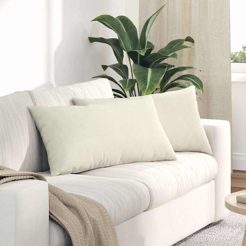Casa si Gradina - Textile si covoare - Perne si pilote - Perne decorative - Perne pentru canapea 2 pcs Crem 80 x 40 cm - Infinity.ro