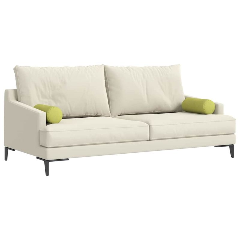 Casa si Gradina - Textile si covoare - Perne si pilote - Perne decorative - Perne Bolster 2 pcs Verde deschis Ø 15 x 40 cm tesatura - Infinity.ro