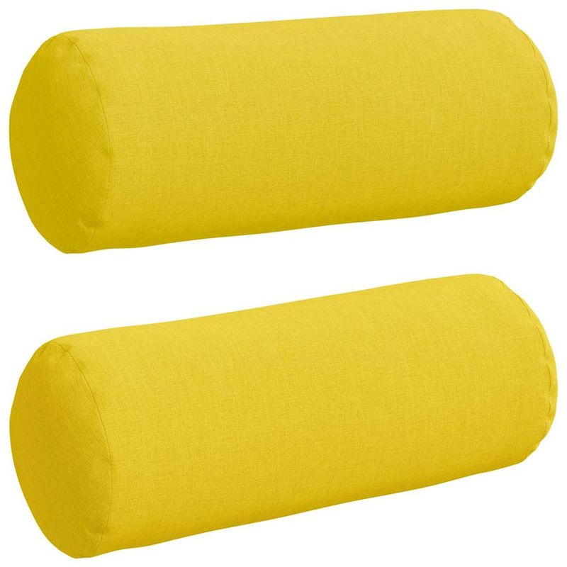 Casa si Gradina - Textile si covoare - Perne si pilote - Perne decorative - Perne Bolster 2 pcs Galben Deschis Ø 15 x 40 cm tesatura - Infinity.ro