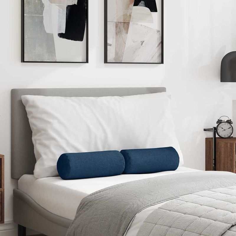 Casa si Gradina - Textile si covoare - Perne si pilote - Perne decorative - Perne Bolster 2 pcs albastru Ø 15 x 40 cm tesatura - Infinity.ro