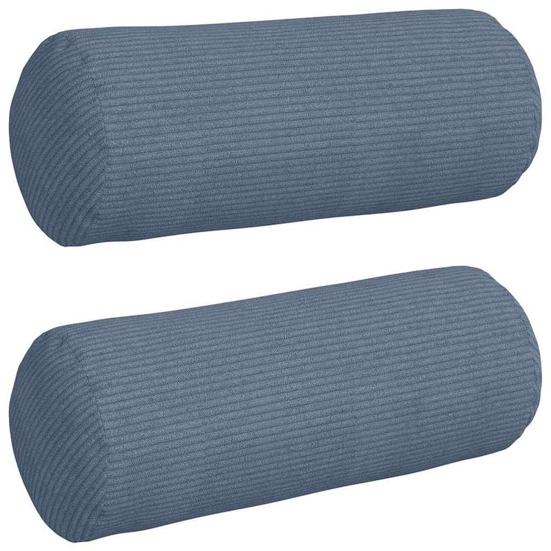 Casa si Gradina - Textile si covoare - Perne si pilote - Perne decorative - Perne Bolster 2 pcs albastru Ø 15 x 40 cm Tesatura din corduroy - Infinity.ro