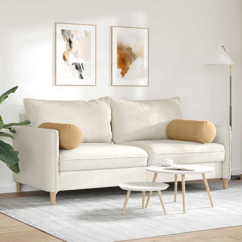 Casa si Gradina - Textile si covoare - Perne si pilote - Perne decorative - Perne Bolster 2 pcs Maro Ø 25 x 70 cm Tesatura din corduroy - Infinity.ro