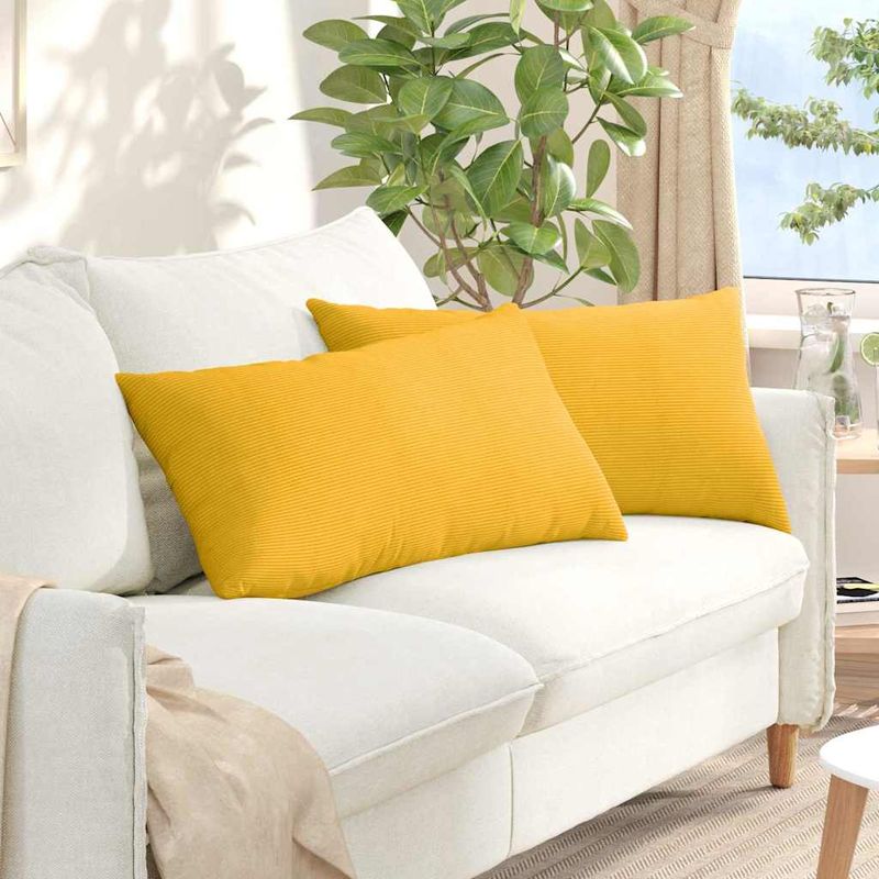 Casa si Gradina - Textile si covoare - Perne si pilote - Perne decorative - Perne pentru canapea 2 pcs Galben Deschis 80 x 40 cm - Infinity.ro