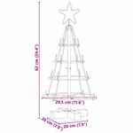 Casa si Gradina - Decoratiuni - Decoratiuni de sezon - Brad de Craciun in Forma de Con cu suport Negru 60 cm Otel - Infinity.ro