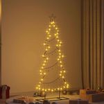 Casa si Gradina - Decoratiuni - Decoratiuni de sezon - Pom de Craciun din metal cu suport Negru 150 cm Otel - Infinity.ro