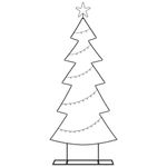 Casa si Gradina - Decoratiuni - Decoratiuni de sezon - Pom de Craciun din metal cu suport Negru 150 cm Otel - Infinity.ro