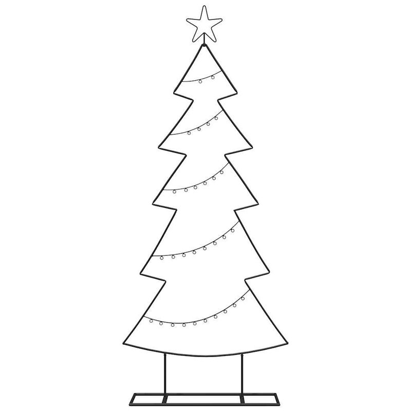 Casa si Gradina - Decoratiuni - Decoratiuni de sezon - Pom de Craciun din metal cu suport Negru 150 cm Otel - Infinity.ro