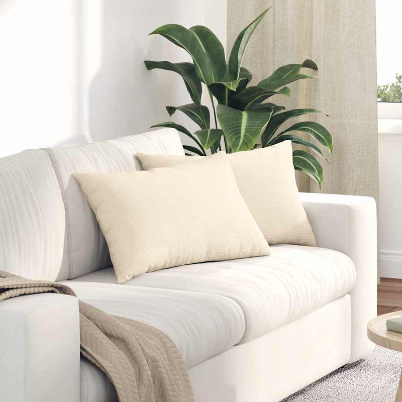 Casa si Gradina - Textile si covoare - Perne si pilote - Perne decorative - Perne pentru canapea 2 pcs Crem 60 x 40 cm - Infinity.ro
