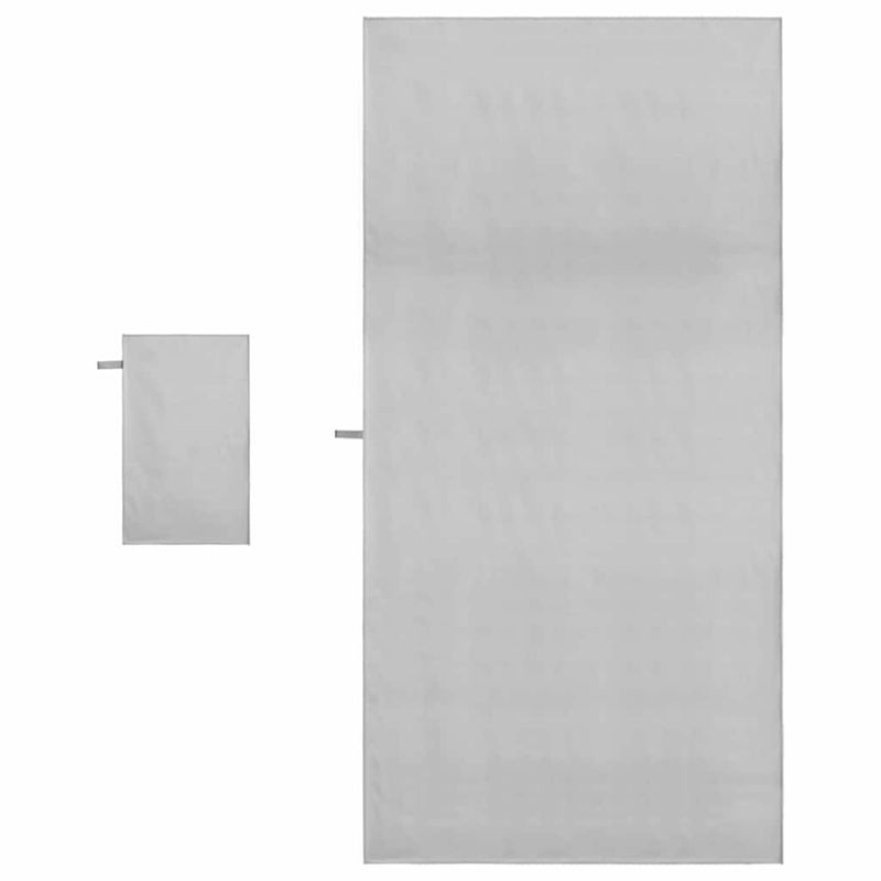 Casa si Gradina - Textile si covoare - Textile baie - Prosoape - Set de Prosoape Sport 2 pcs Gri tesatura - Infinity.ro