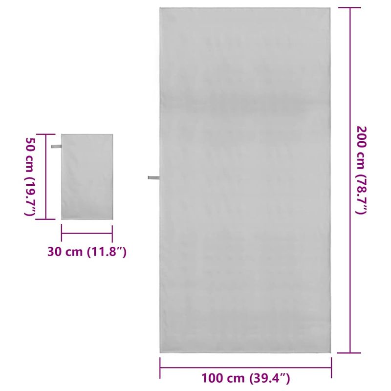 Casa si Gradina - Textile si covoare - Textile baie - Prosoape - Set de Prosoape Sport 2 pcs Gri tesatura - Infinity.ro