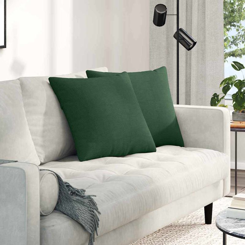 Casa si Gradina - Textile si covoare - Perne si pilote - Perne decorative - Perne pentru canapea 2 pcs Verde inchis 50 x 50 cm - Infinity.ro