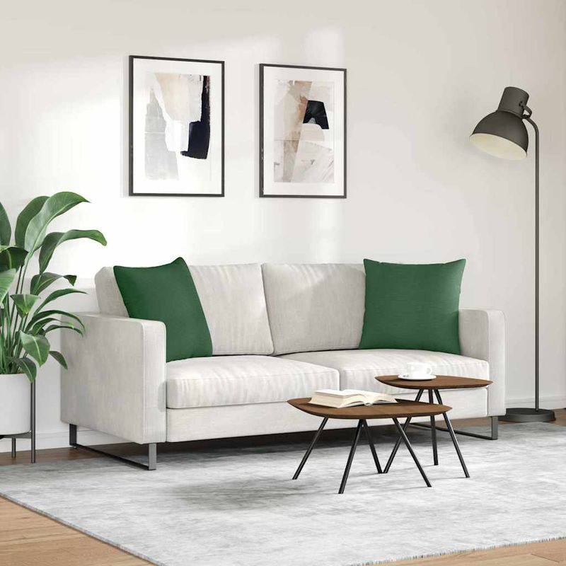Casa si Gradina - Textile si covoare - Perne si pilote - Perne decorative - Perne pentru canapea 2 pcs Verde inchis 50 x 50 cm - Infinity.ro