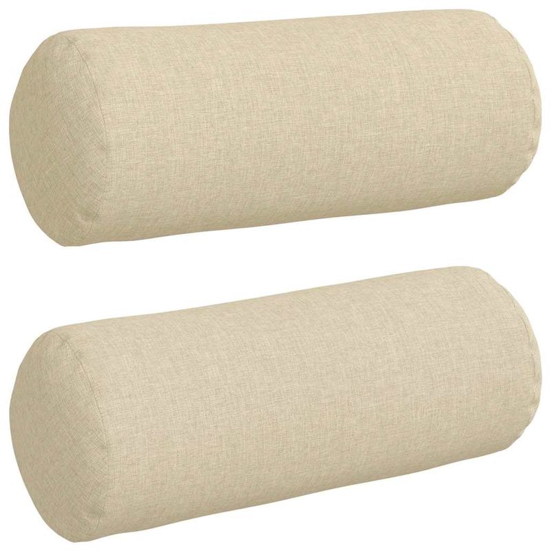 Casa si Gradina - Textile si covoare - Perne si pilote - Perne decorative - Perne Bolster 2 pcs Crem Ø 15 x 40 cm tesatura - Infinity.ro