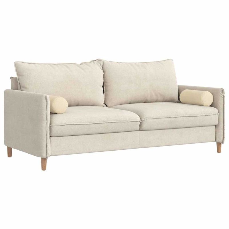 Casa si Gradina - Textile si covoare - Perne si pilote - Perne decorative - Perne Bolster 2 pcs Crem Ø 15 x 40 cm tesatura - Infinity.ro