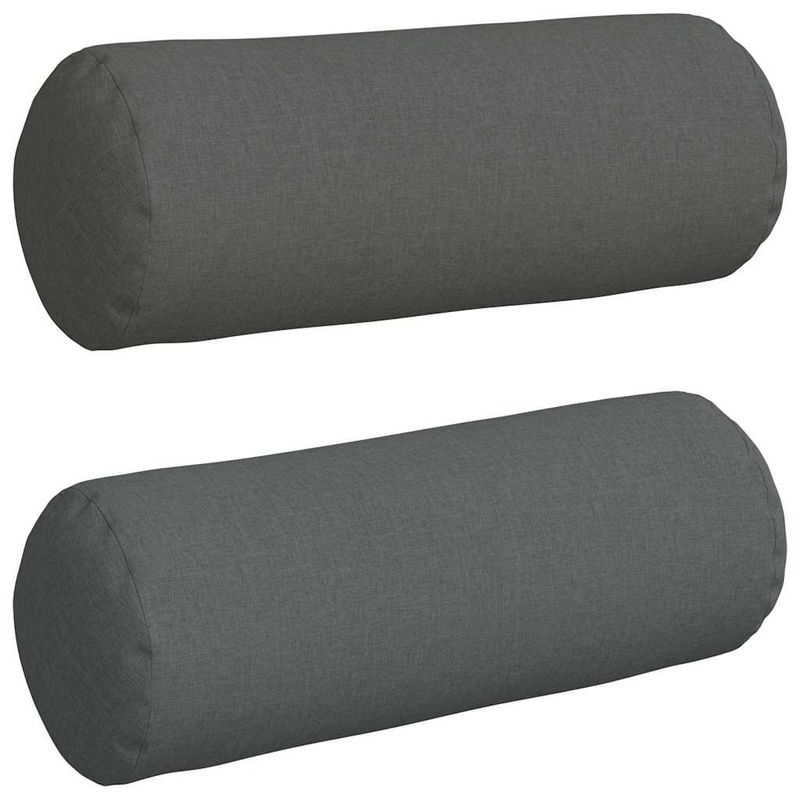 Casa si Gradina - Textile si covoare - Perne si pilote - Perne decorative - Perne Bolster 2 pcs Gri inchis Ø 25 x 70 cm tesatura - Infinity.ro