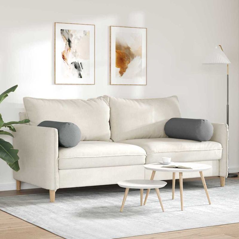 Casa si Gradina - Textile si covoare - Perne si pilote - Perne decorative - Perne Bolster 2 pcs Gri inchis Ø 25 x 70 cm tesatura - Infinity.ro