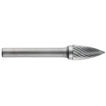 Casa si Gradina - Constructii - Scule electrice si accesorii - Accesorii pentru frezare - 1031781 Freza din carbura de tungsten forma G - arcuita cu cap ascutit, tais simplu, tip C, DIM 10, Coada 6 - Infinity.ro