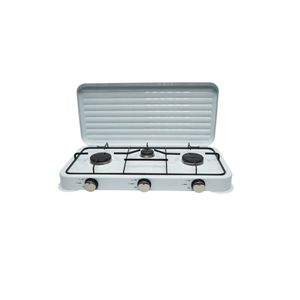 Aragaz tip plita, cu 3 arzatoare, putere 2x2 KW, diametru arzatorare 2x83 mm si 1x58 mm, dimensiuni 590 x 315 x 53 mm