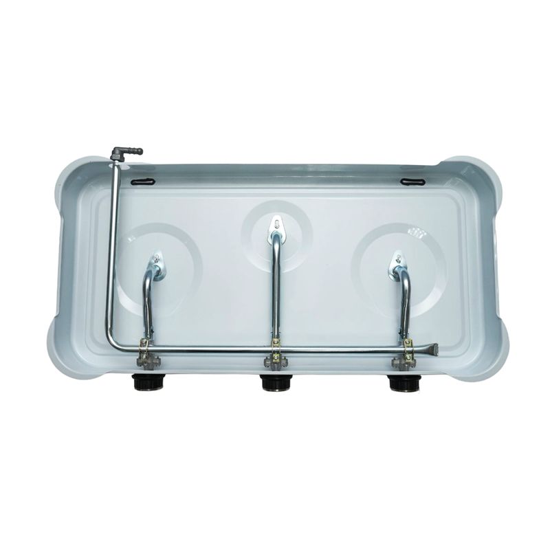 Electronice si Electrocasnice - Aragazuri, cuptoare si hote - Aragazuri - Aragazuri pe gaz - Aragaz tip plita, cu 3 arzatoare, putere 2x2 KW, diametru arzatorare 2x83 mm si 1x58 mm, dimensiuni 590 x 315 x 53 mm - Infinity.ro