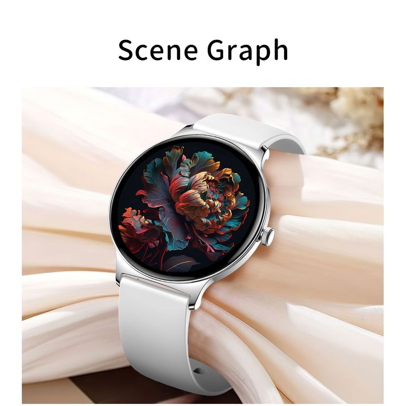 Laptop, Telefoane si Tablete - Wearables si gadgeturi - Wearables - Smartwatch-uri - Smartwatch dama, Singlait SG89 Argintiu, 2 bratari, apel voce, monitorizare activitati - Infinity.ro