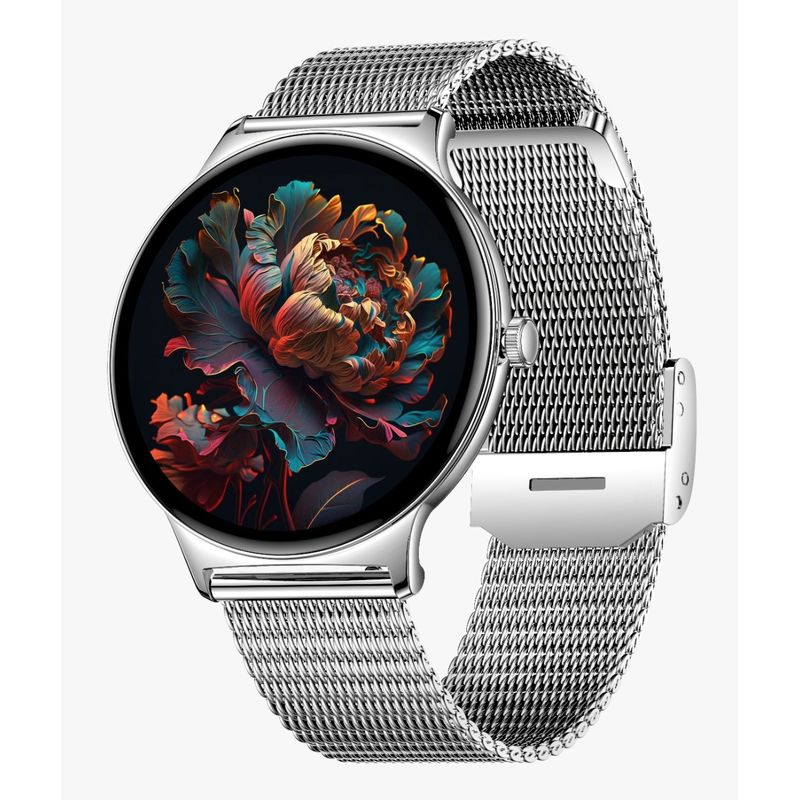 Laptop, Telefoane si Tablete - Wearables si gadgeturi - Wearables - Smartwatch-uri - Smartwatch dama, Singlait SG89 Argintiu, 2 bratari, apel voce, monitorizare activitati - Infinity.ro