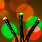 Casa si Gradina - Decoratiuni - Decoratiuni de sezon - Instalatie lumini craciun led, 100 becuri, multicolor, cablu verde, lungime 4.9m, 8 programe - Infinity.ro