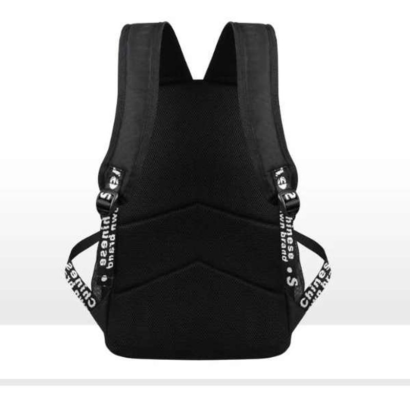 Carti si Birotica - Rechizite - Rucsacuri si genti scolare - Rucsac Mercaton din Material Oxford cu Port USB, Elemente Fosforescente, 44x27x16 cm, Negru - Infinity.ro