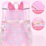 Carti si Birotica - Rechizite - Rucsacuri si genti scolare - Rucsac Mercaton din Material Oxford cu Jucarie de Plus, 35 L, Bretele Captusite, 44x32x17 cm, Roz - Infinity.ro