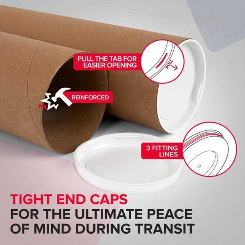 Carti si Birotica - Rechizite - Pictura si desen - Pensule si accesorii pictura - Tub din Carton pentru Protectie si Transport Folii, Proiecte si Printuri, Lungime 150 cm, Ø 76mm, Grosime 3 mm, Maro - Infinity.ro