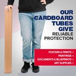 Carti si Birotica - Rechizite - Pictura si desen - Pensule si accesorii pictura - Tub din Carton pentru Protectie si Transport Folii, Proiecte si Printuri, Lungime 150 cm, Ø 76mm, Grosime 3 mm, Maro - Infinity.ro