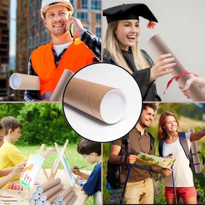 Carti si Birotica - Rechizite - Pictura si desen - Pensule si accesorii pictura - Tub din Carton pentru Protectie si Transport Folii, Proiecte si Printuri, Lungime 150 cm, Ø 76mm, Grosime 3 mm, Maro - Infinity.ro