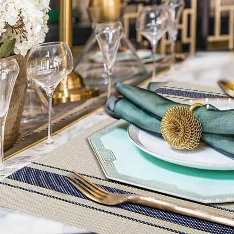 Casa si Gradina - Textile si covoare - Textile bucatarie - Servete si naproane - Napron de Masa Mercaton din PVC, Rezistent la Apa, Dreptunghiular, 30×45 cm, Bej - Infinity.ro