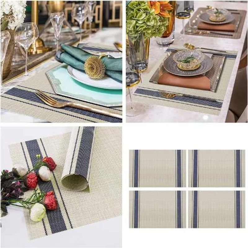 Casa si Gradina - Textile si covoare - Textile bucatarie - Servete si naproane - Napron de Masa Mercaton din PVC, Rezistent la Apa, Dreptunghiular, 30×45 cm, Bej - Infinity.ro