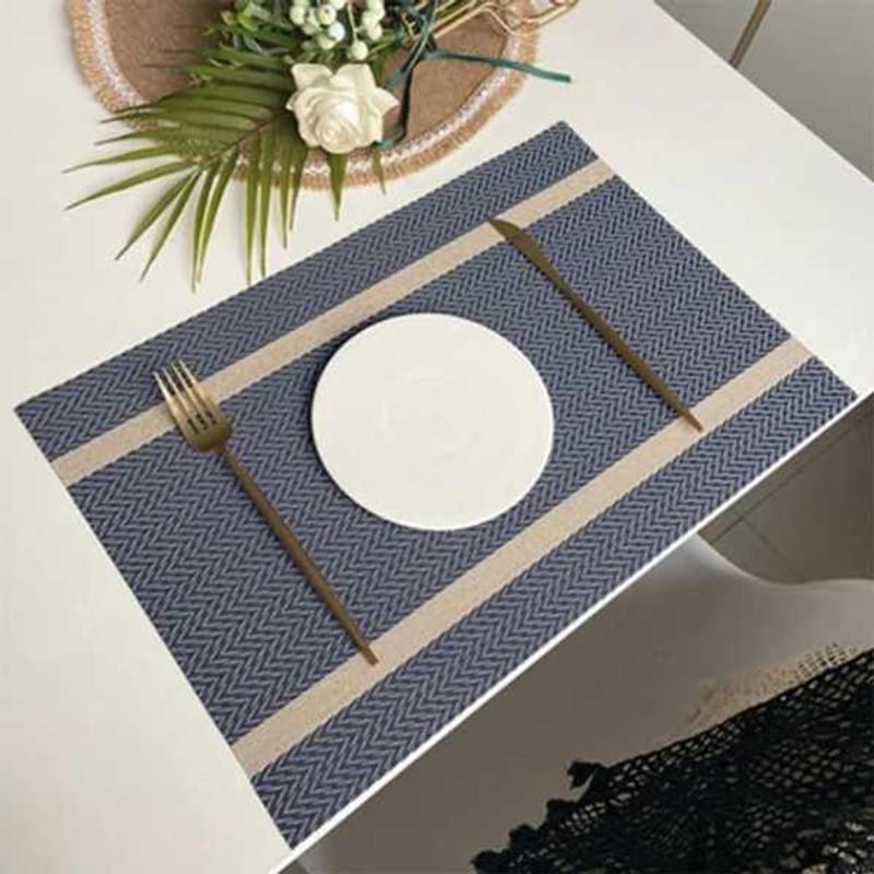 Casa si Gradina - Textile si covoare - Textile bucatarie - Servete si naproane - Napron de Masa Mercaton din PVC, Rezistent la Apa, Dreptunghiular, 30×45 cm, Bleumarin - Infinity.ro