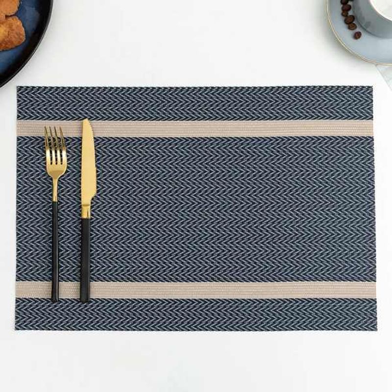 Casa si Gradina - Textile si covoare - Textile bucatarie - Servete si naproane - Napron de Masa Mercaton din PVC, Rezistent la Apa, Dreptunghiular, 30×45 cm, Bleumarin - Infinity.ro