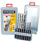 Casa si Gradina - Constructii - Scule electrice si accesorii - Seturi si accesorii pentru gaurit si insurubat - Set burghie L110 5-6-8 si L160 6-8-10-12/7pcs - Infinity.ro